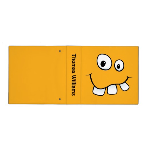 Smiley Face Binders, Custom Smiley Face 3 Ring Binder Designs