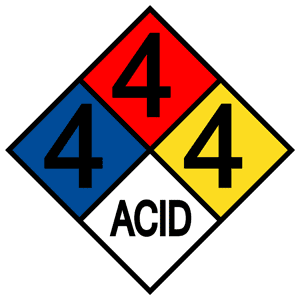 Hazmat: NFPA Diamond - NFPA_PRINTED_444ACID - Safety Signs Labels-