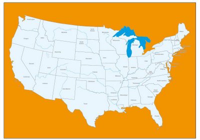 USA mapa vector eps - Nocturnar