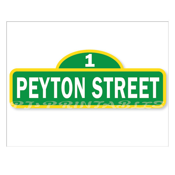 Sesame Street Inspired Birthday Sign 8 1/2 x 11 by PJsPrintables