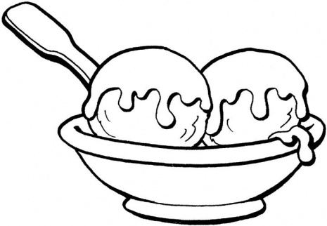 ice cream sundae outline Gallery