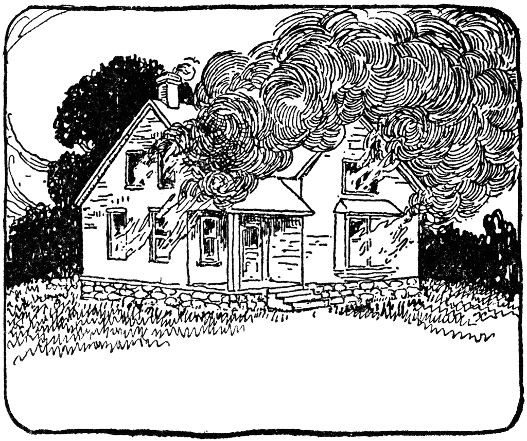 Two Story House on Fire