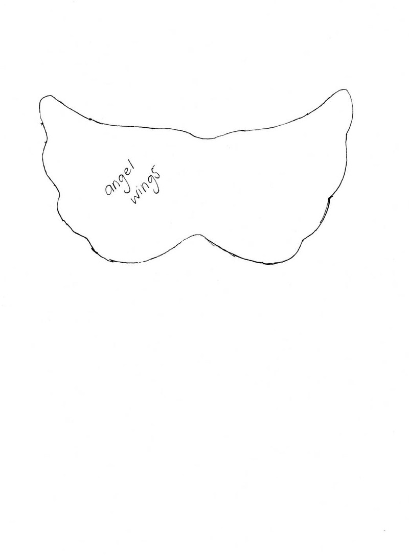 Printable angel wing template DUŠAN ?ECH