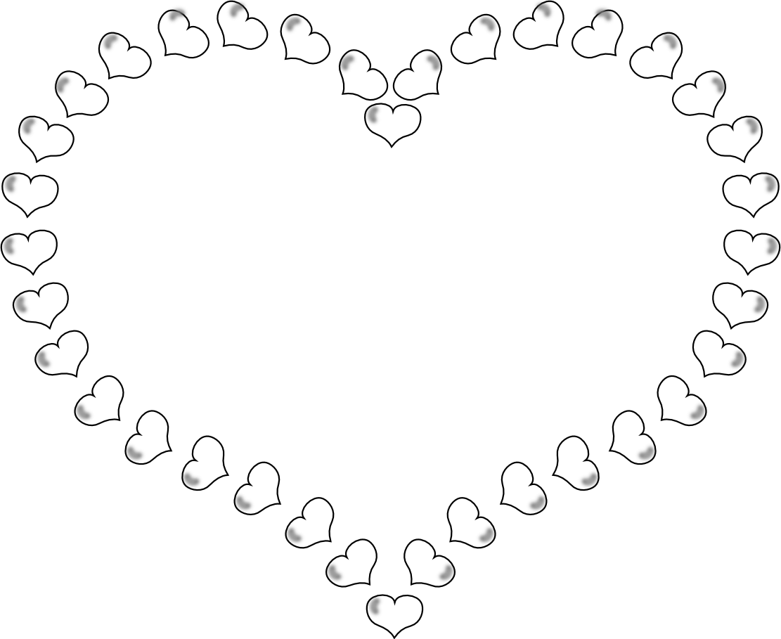 Heart Shaped Border Little Hearts Coloring Book Colouring Sheet ...