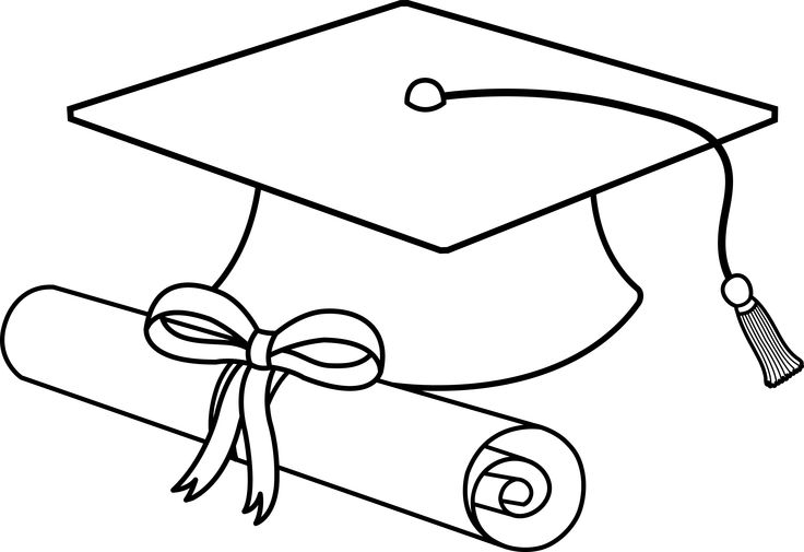 Graduation Party Clip Art Black And White - Free ...