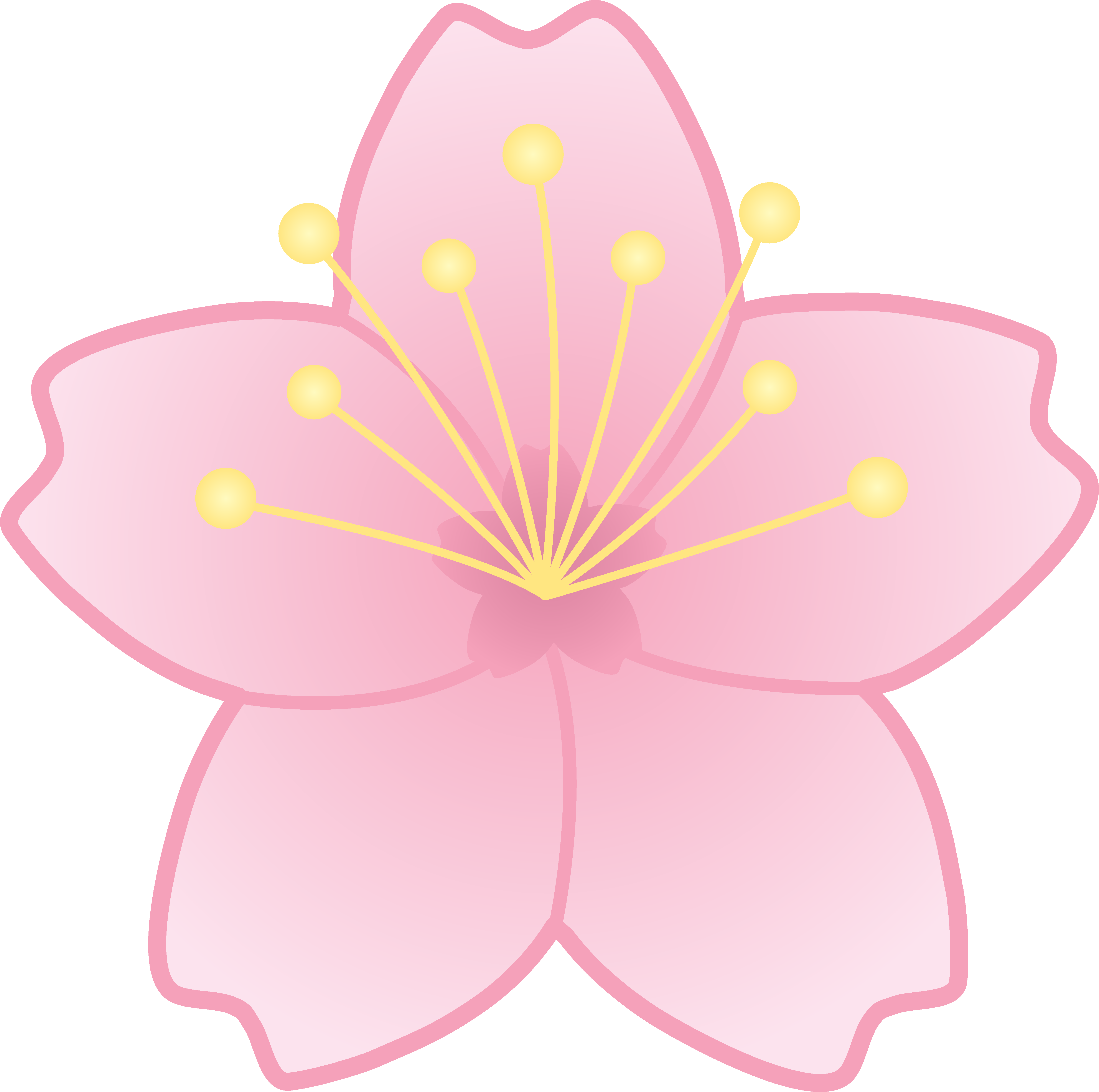 Cartoon Cherry Blossom Tree