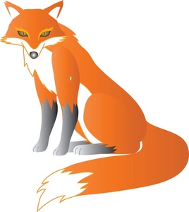 Free Fox Clip Art Image - clip art illustration of a red fox