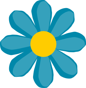 Blue Flower clip art Free Vector