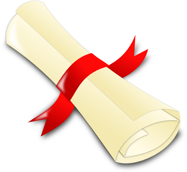 Rolled Diploma Clip Art - vector clip art online ...