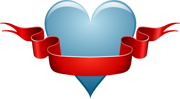 Heart Ribbon SVG Downloads - Vector graphics - Download vector ...