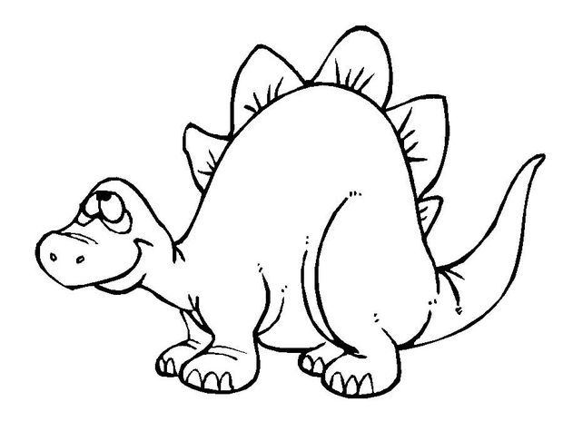 Coloring Stegosaurus Picture | Hagio Graphic