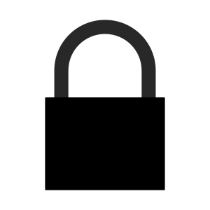 Clipart - Padlock Silhouette a.j. 01