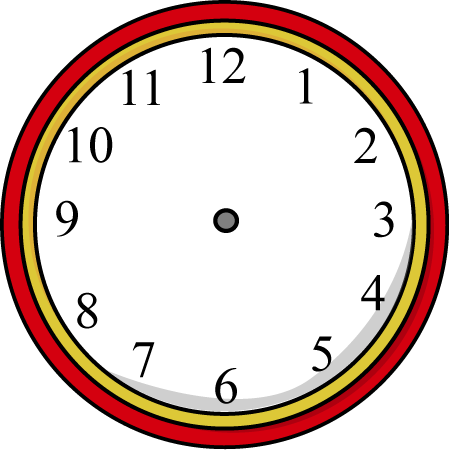 Clock clipart no hands colorful