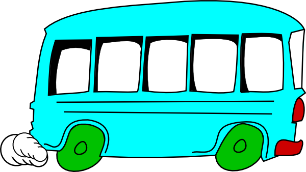 Blue Bus clip art - vector - Free Clipart Images
