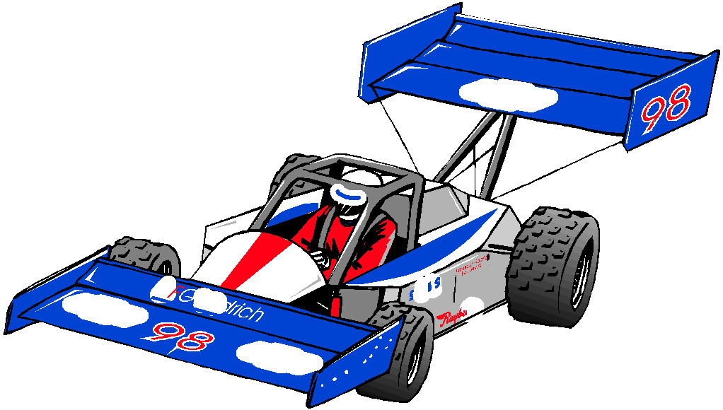 Animated race car clipart