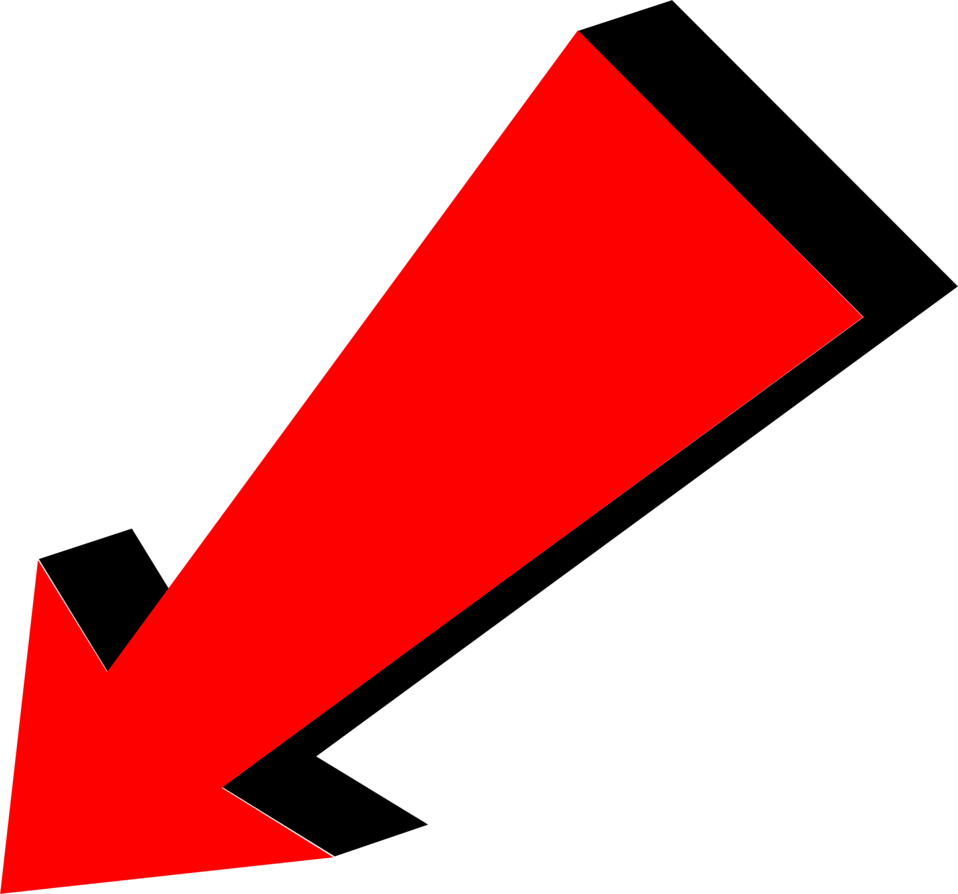 Free red arrow with yellow clipart
