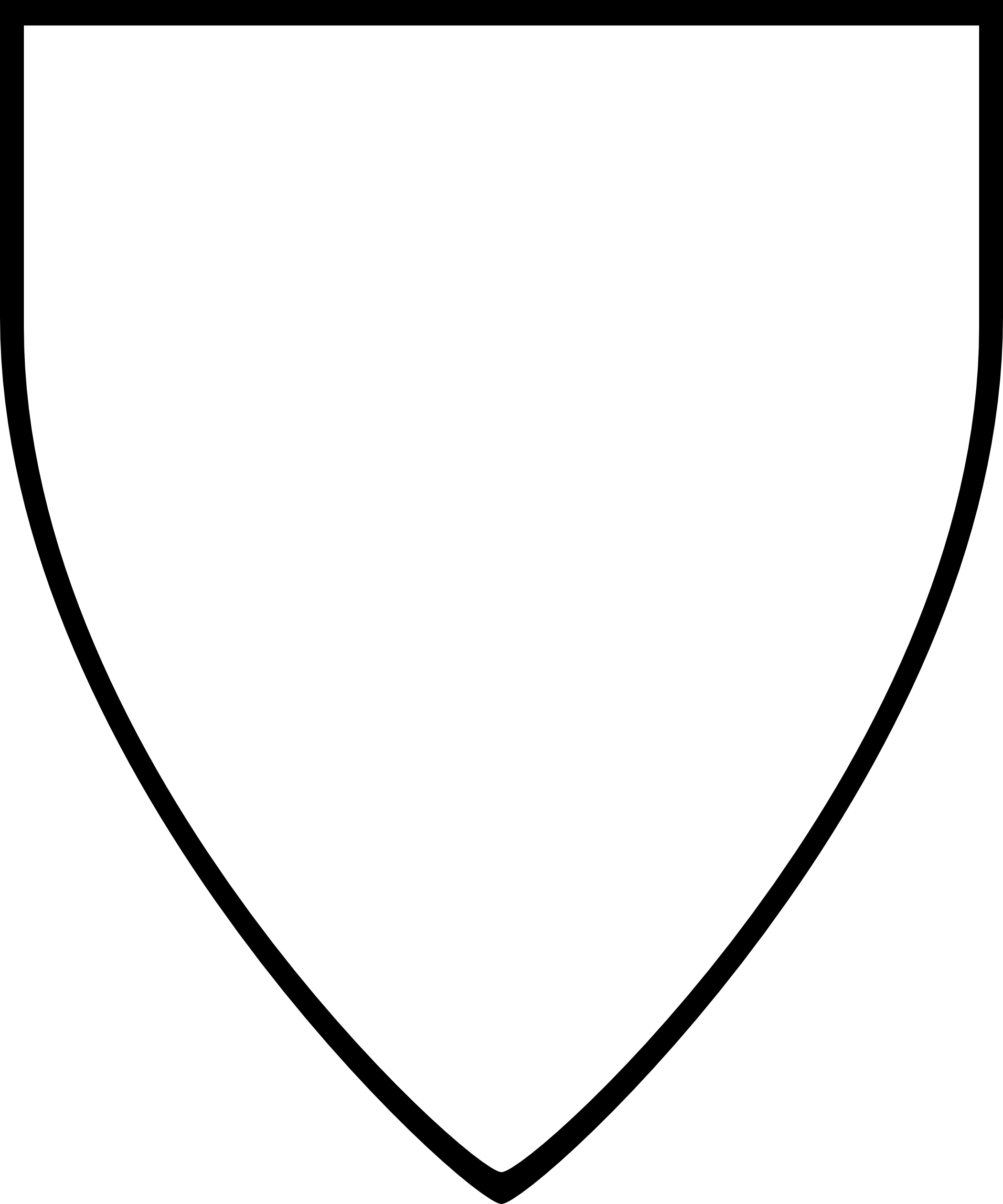 Shield clipart black and white