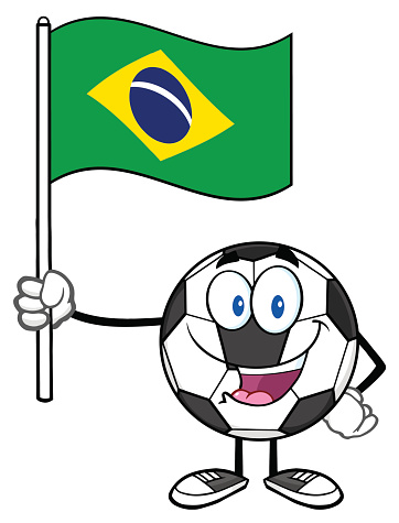 Cartoon Of The Brazil Flag Clip Art, Vector Images & Illustrations ...