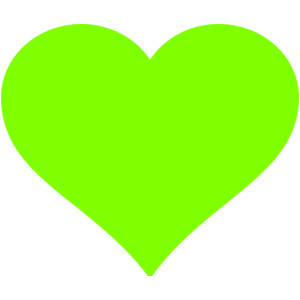 Green heart clipart