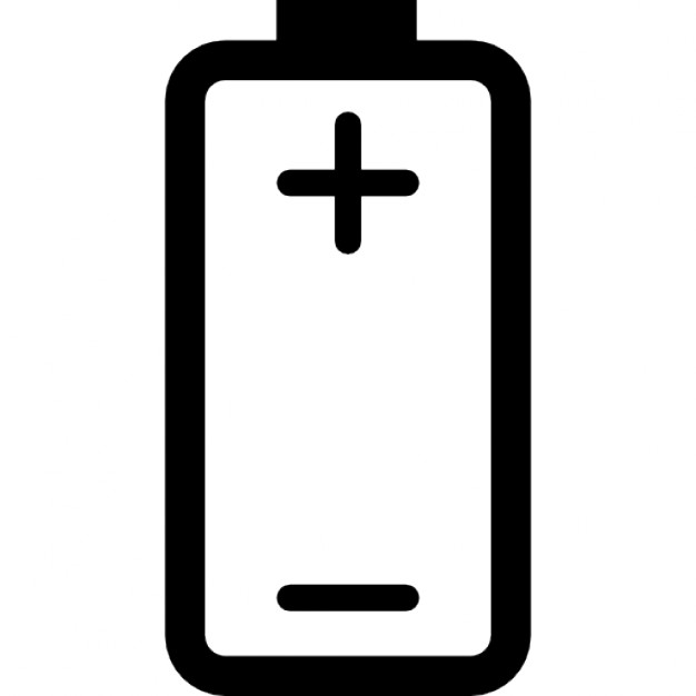 Battery with plus and minus signs of positive and negative poles ...