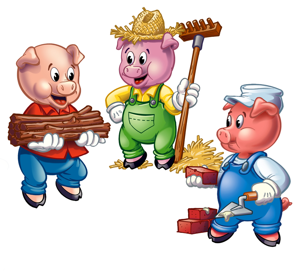 Three little pig clipart