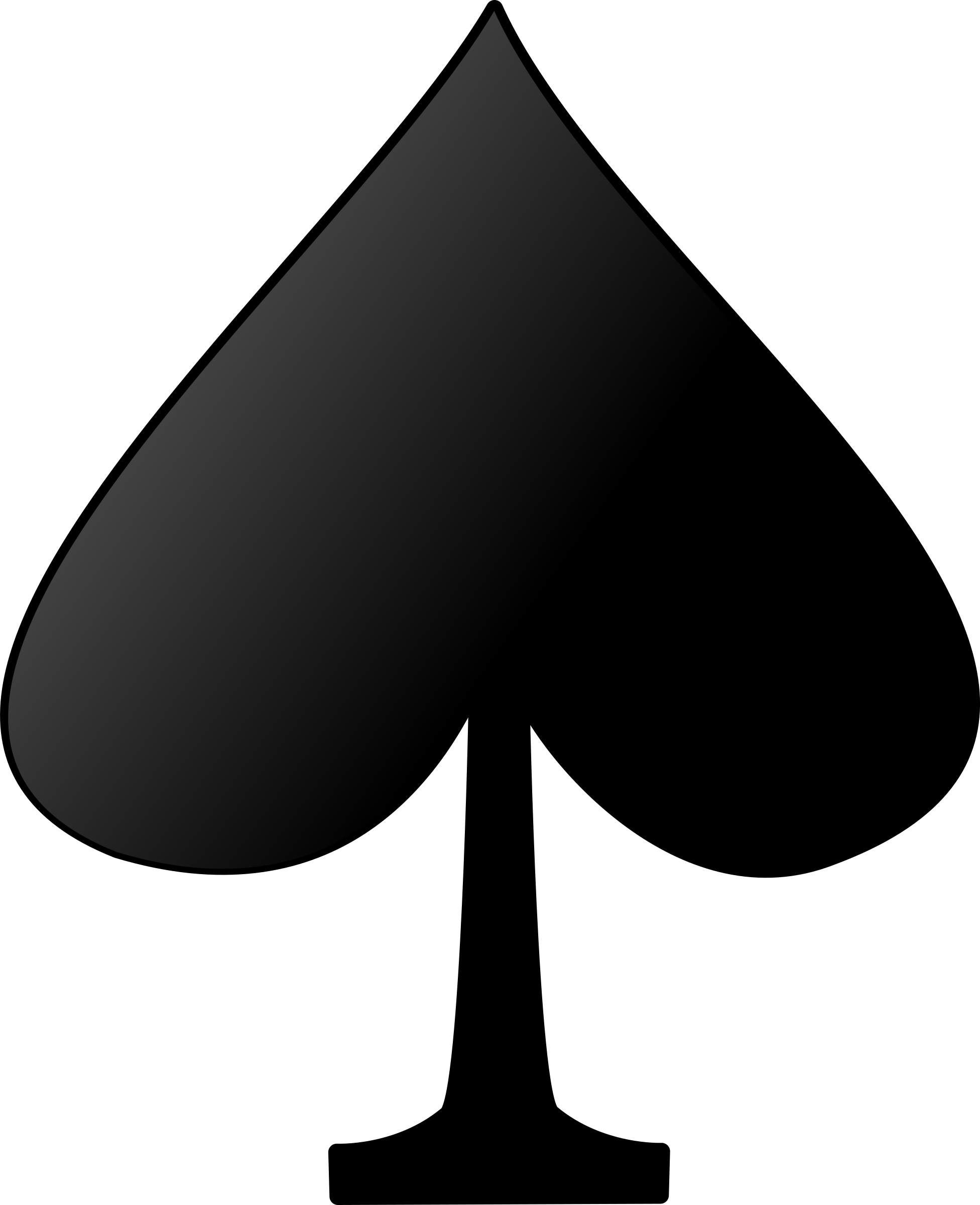 Clipart - Card symbols: Spade