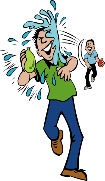 Water balloon cartoon clipart