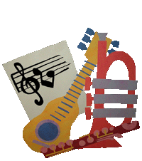 Playing Gospel Music Clipart