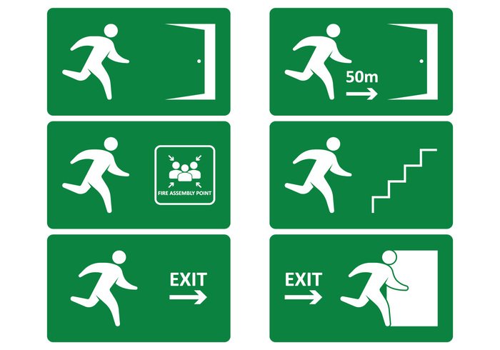 Emergency Exit Sign - Download Free Vector Art, Stock Graphics ...