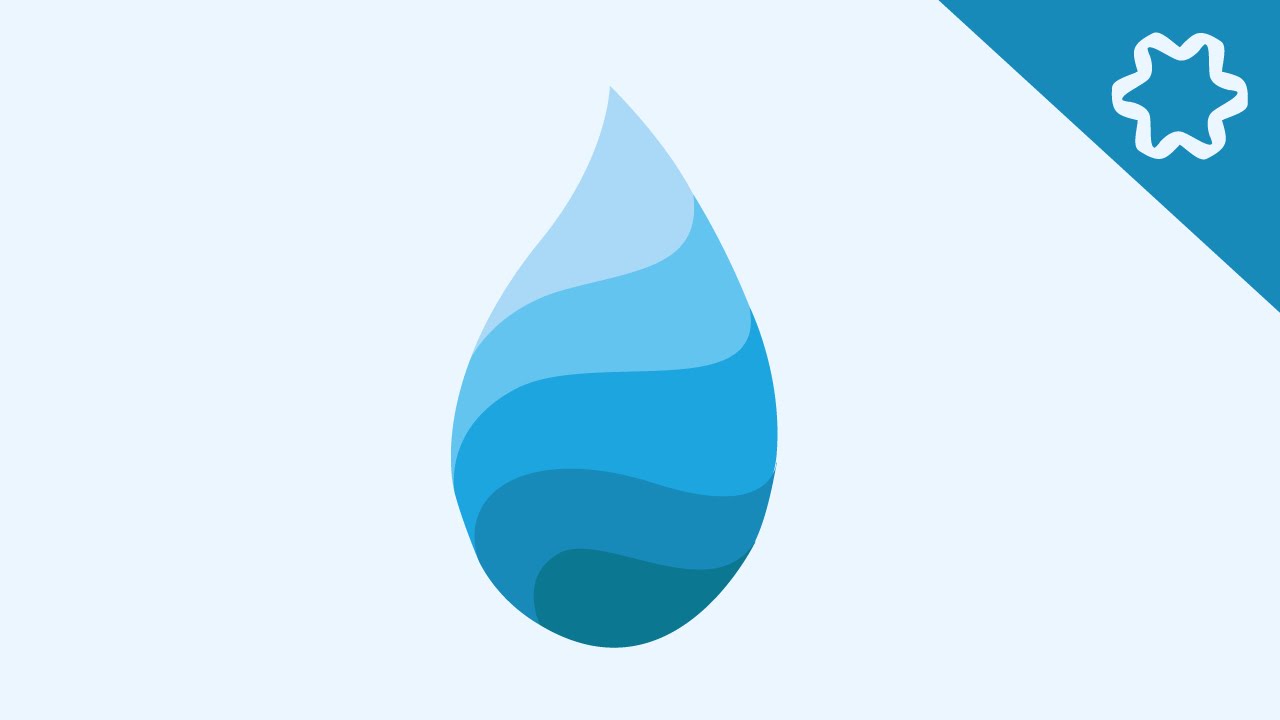 3D Water Drop Logo Design Tutorial / Adobe illustrator / Low Poly ...