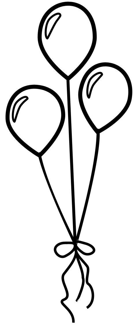 Balloon Outline Clipart