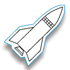 Rocket Outline Coloring Pages Clipart - Free to use Clip Art Resource