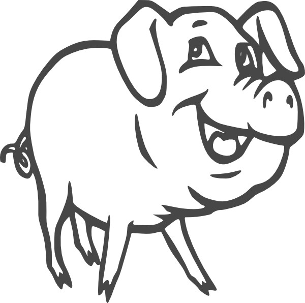 Pig Clipart Black And White - Tumundografico