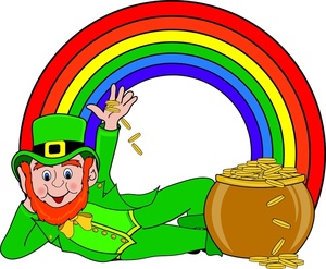Free leprechaun pot of gold clipart