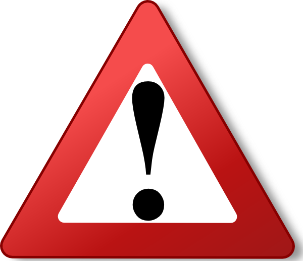 Warning Sign clip art Free Vector