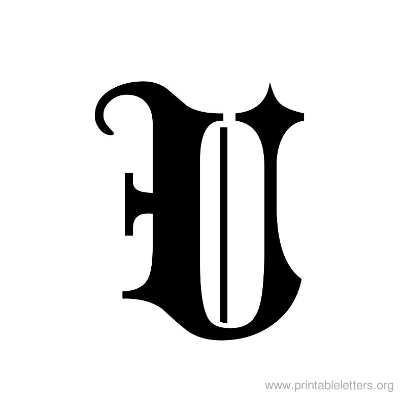 5 Best Images of Fancy Old English Letter U - Fancy Old English ...