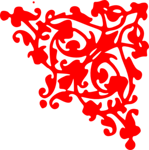 Red corner border clipart