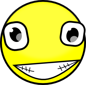 Creepy faces clip art