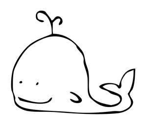 Whale outline clipart