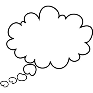 Thinking cloud clip art