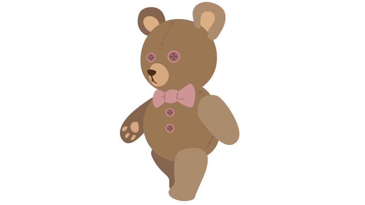Teddy Bear Walk Animation - YouTube
