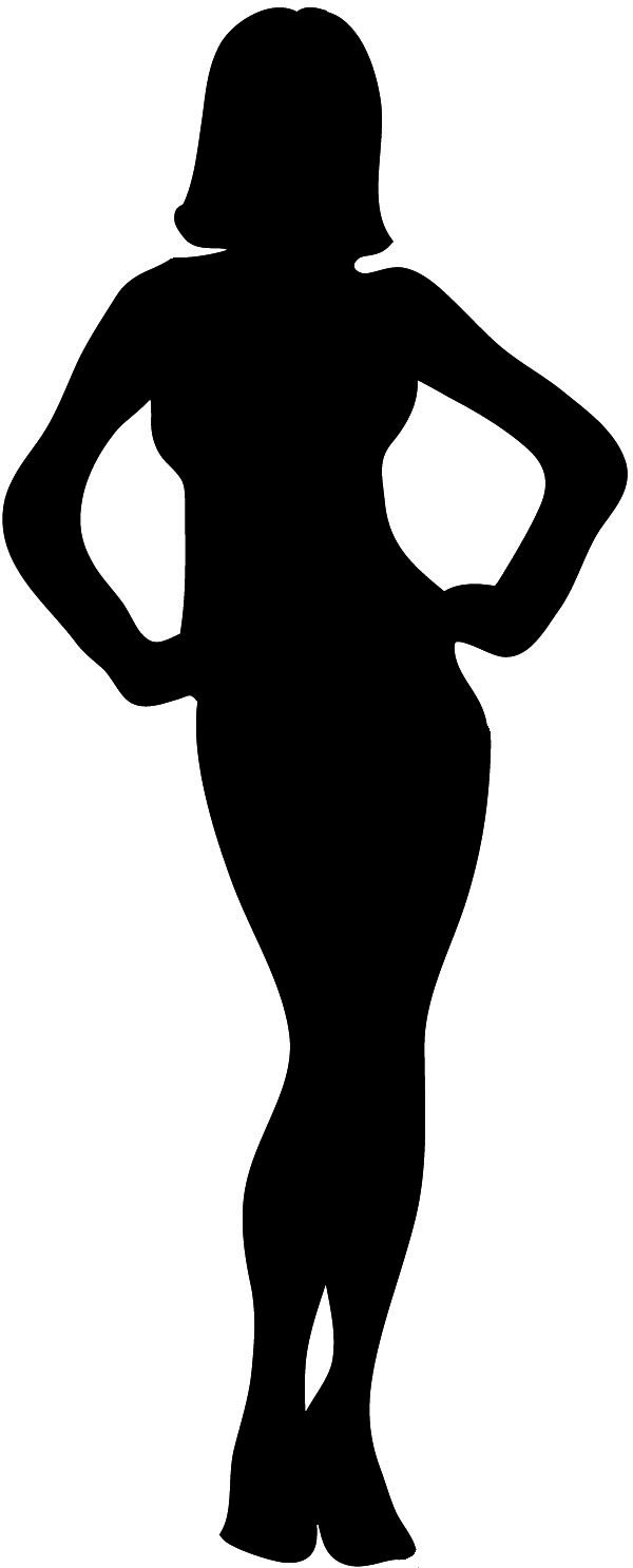 Person outline clipart woman