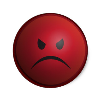 Angry Smiley Stickers | Zazzle