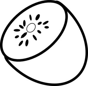Clipart Image Kiwi And Half