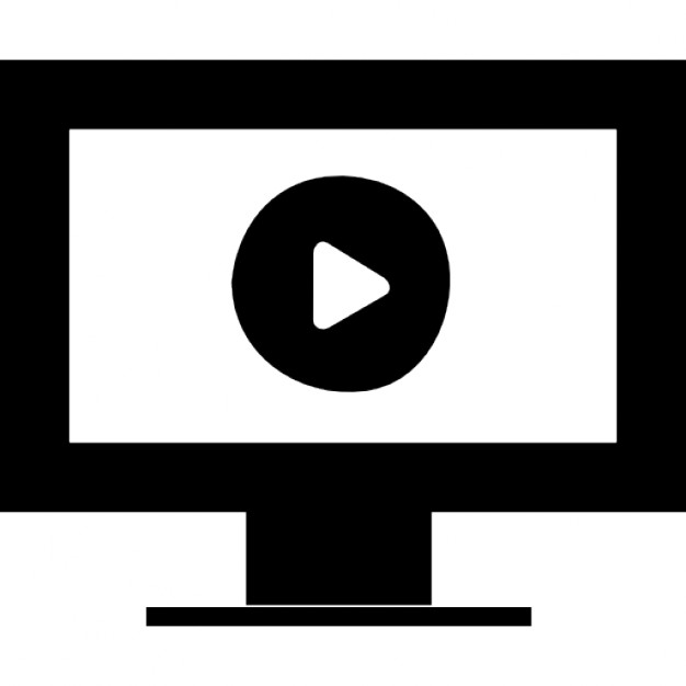 Computer play interface symbol for video or presentation Icons ...
