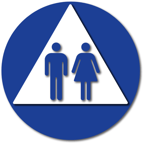 Unisex Restroom Door ADA/CA Title 24 Signs - 12" x 12 ...