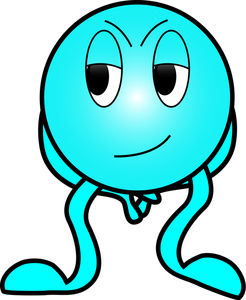 Sneaky Clipart Image - Mo Character with a Sly Look and His Hands ...