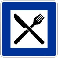 Traffic sign of hospital on the road shield free image