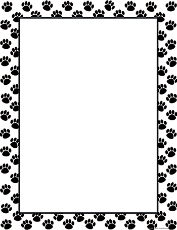 Best Photos of Paw Print Border For Word - Paw Print Page Border ...