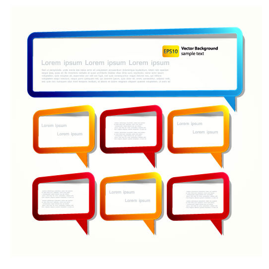 4-Designer | Text dialog box vector material 04 vector material